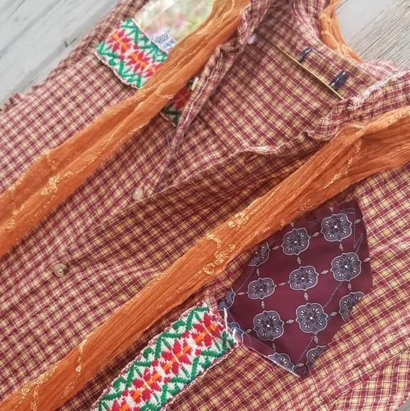 Boho Duster Patchwork Upcycled Art Wear - Picture 7 of 7